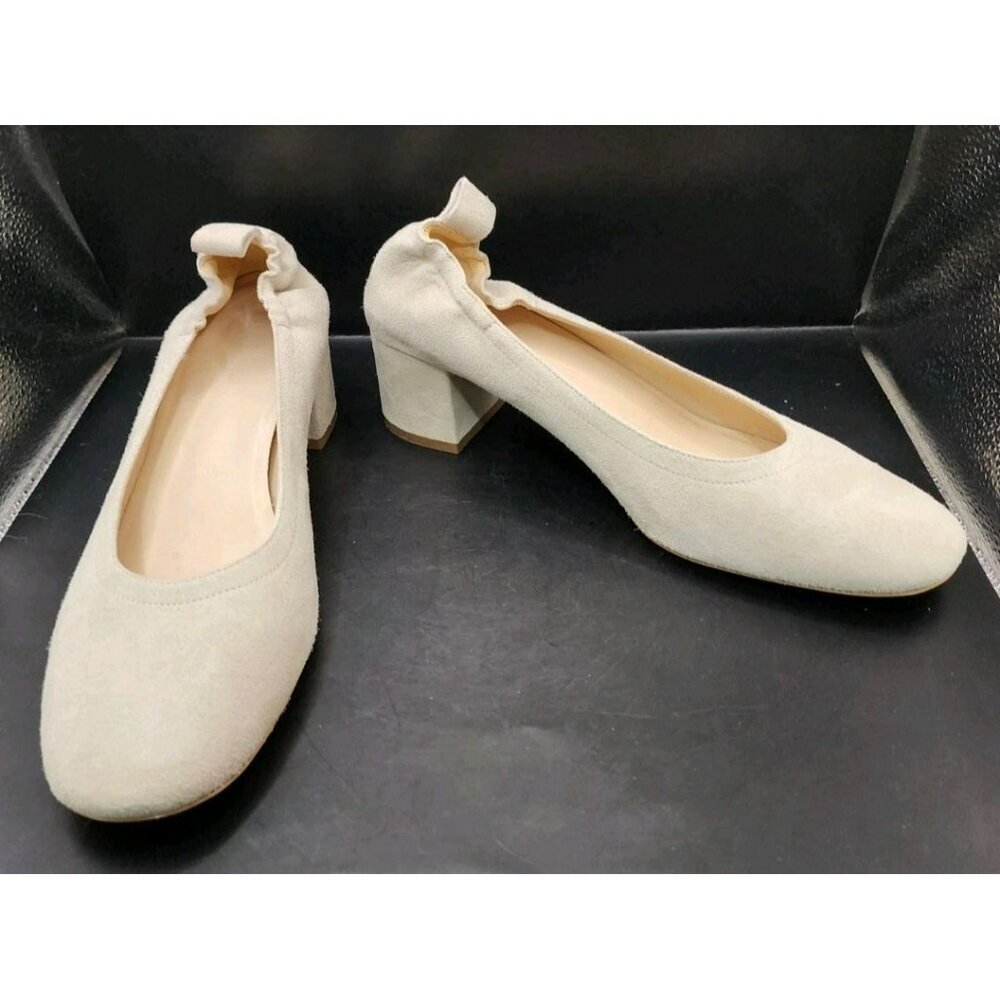 Everlane Cream Block Heel Shoes